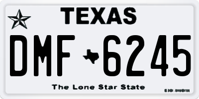 TX license plate DMF6245