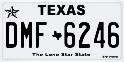TX license plate DMF6246