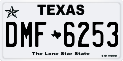 TX license plate DMF6253