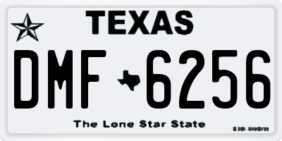 TX license plate DMF6256