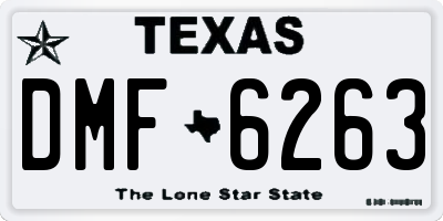 TX license plate DMF6263
