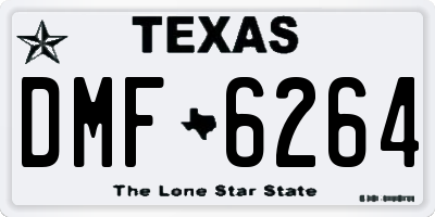 TX license plate DMF6264
