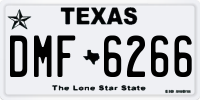TX license plate DMF6266