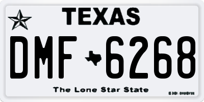 TX license plate DMF6268