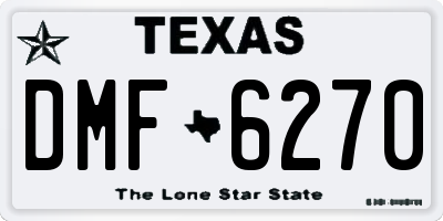 TX license plate DMF6270