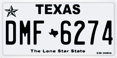 TX license plate DMF6274