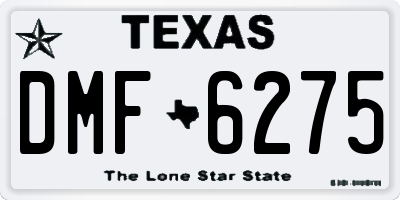TX license plate DMF6275