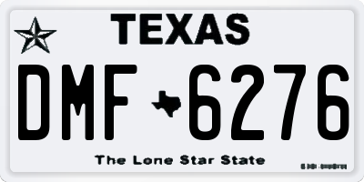 TX license plate DMF6276