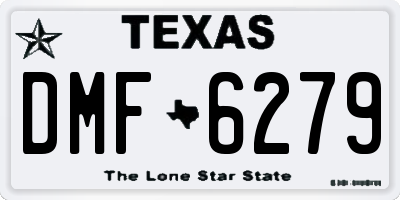 TX license plate DMF6279