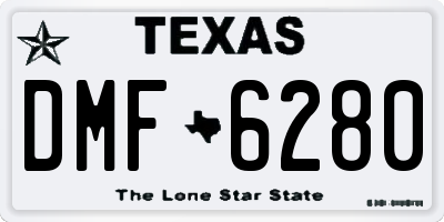 TX license plate DMF6280