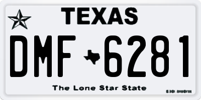 TX license plate DMF6281