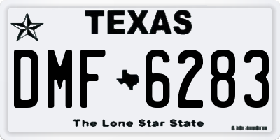 TX license plate DMF6283