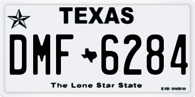 TX license plate DMF6284