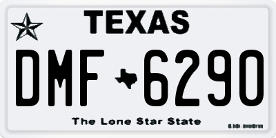 TX license plate DMF6290