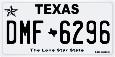 TX license plate DMF6296