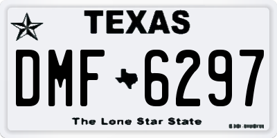 TX license plate DMF6297