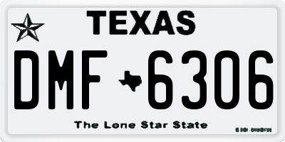 TX license plate DMF6306