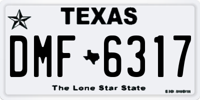 TX license plate DMF6317