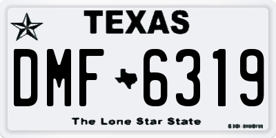 TX license plate DMF6319