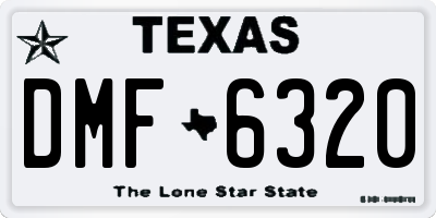 TX license plate DMF6320