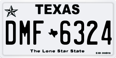TX license plate DMF6324