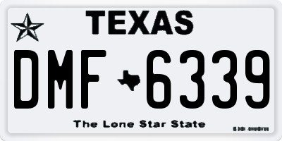 TX license plate DMF6339