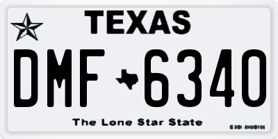 TX license plate DMF6340