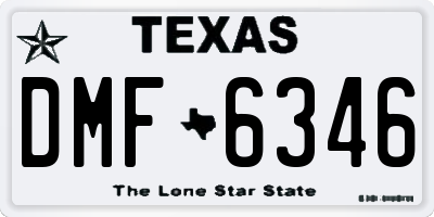 TX license plate DMF6346