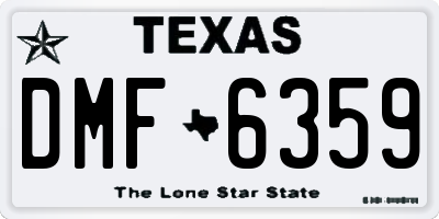 TX license plate DMF6359