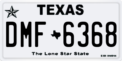 TX license plate DMF6368