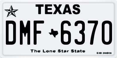 TX license plate DMF6370