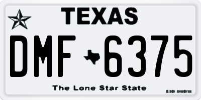 TX license plate DMF6375