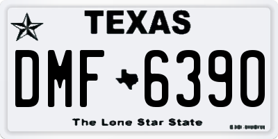 TX license plate DMF6390