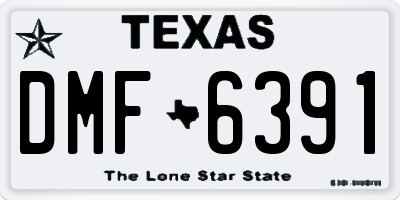 TX license plate DMF6391