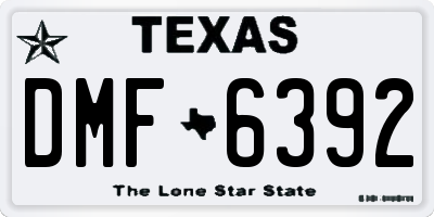 TX license plate DMF6392