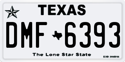 TX license plate DMF6393