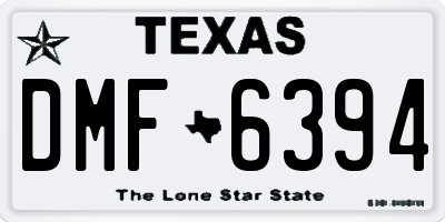 TX license plate DMF6394