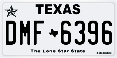 TX license plate DMF6396