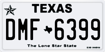 TX license plate DMF6399