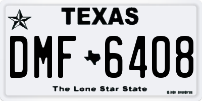 TX license plate DMF6408