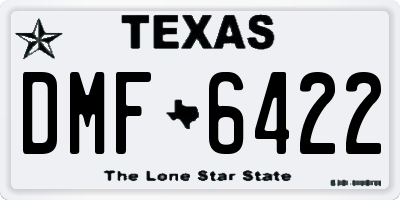 TX license plate DMF6422