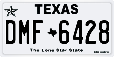 TX license plate DMF6428