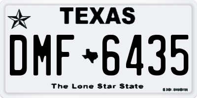 TX license plate DMF6435
