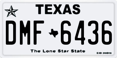 TX license plate DMF6436