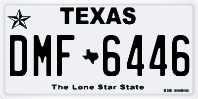 TX license plate DMF6446