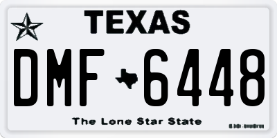 TX license plate DMF6448