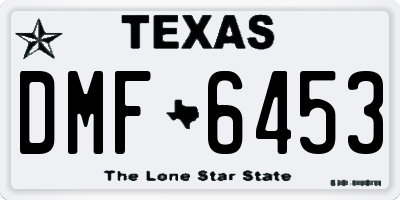 TX license plate DMF6453