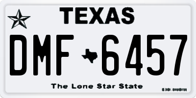 TX license plate DMF6457