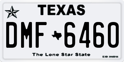 TX license plate DMF6460