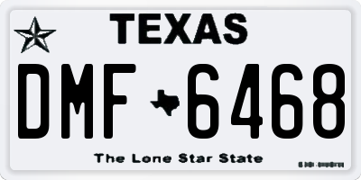 TX license plate DMF6468